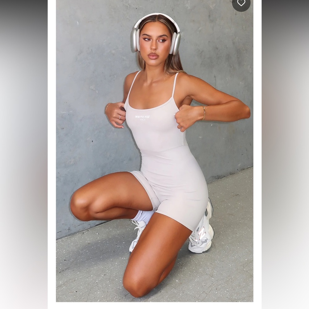 White Fox Boutique Cream Playsuit